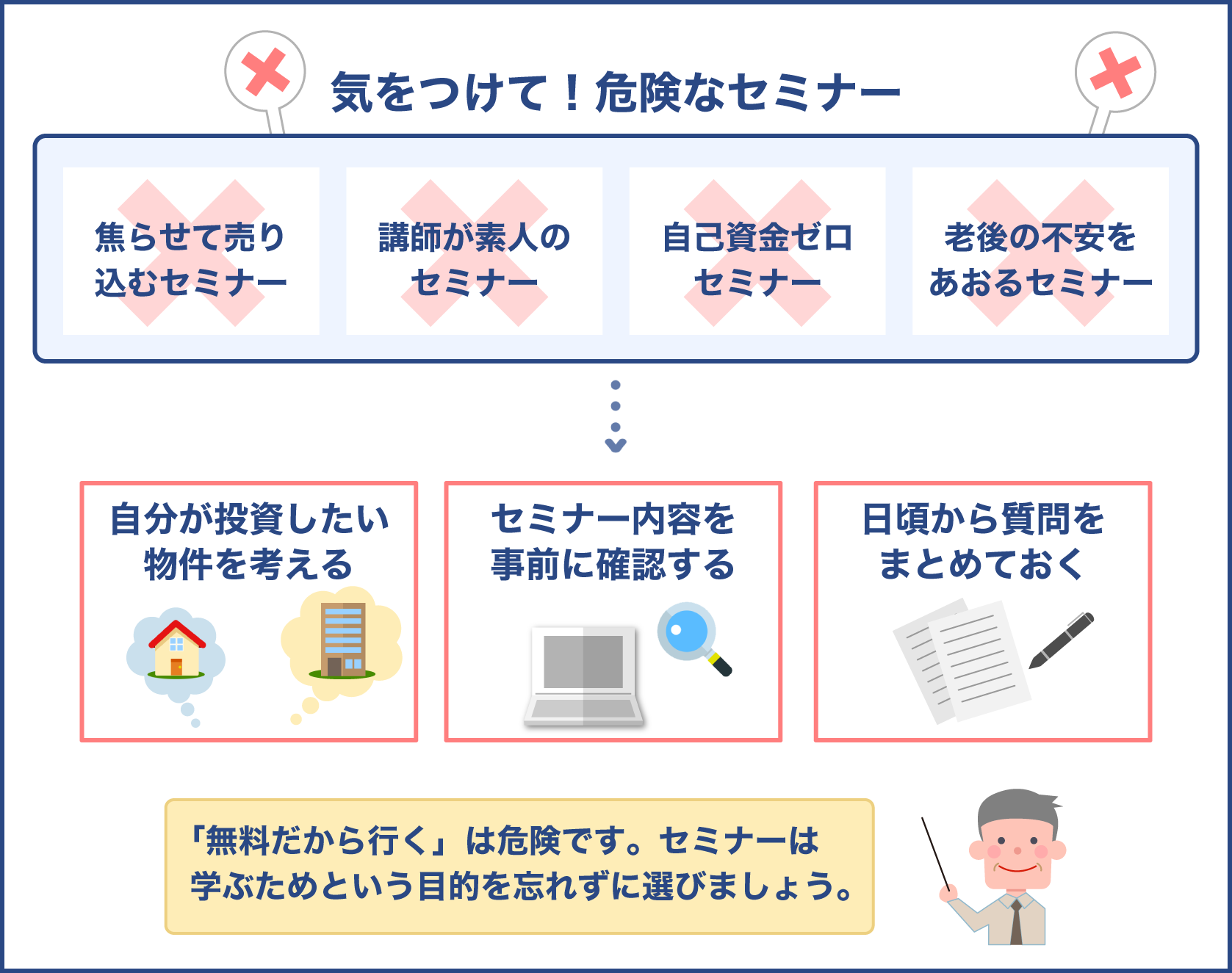 行かない方がよい不動産セミナーってあるの？