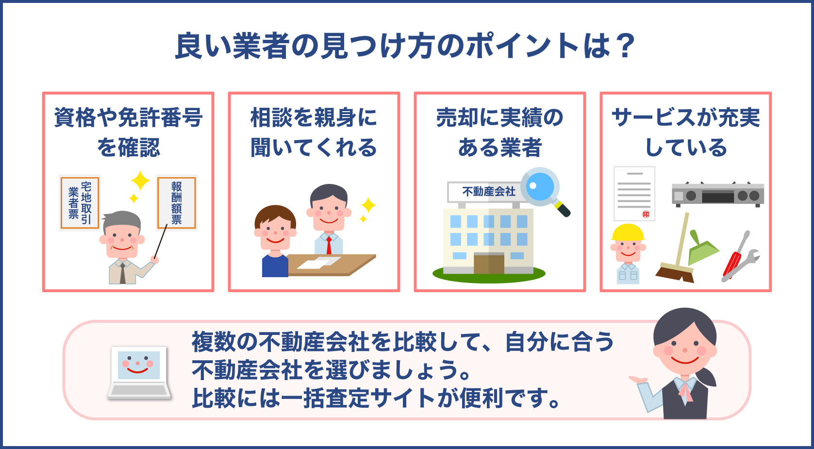 優良な不動産会社の見つけ方