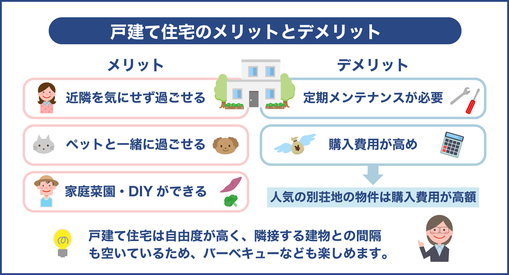 リゾート戸建て住宅のメリットとデメリットまとめ