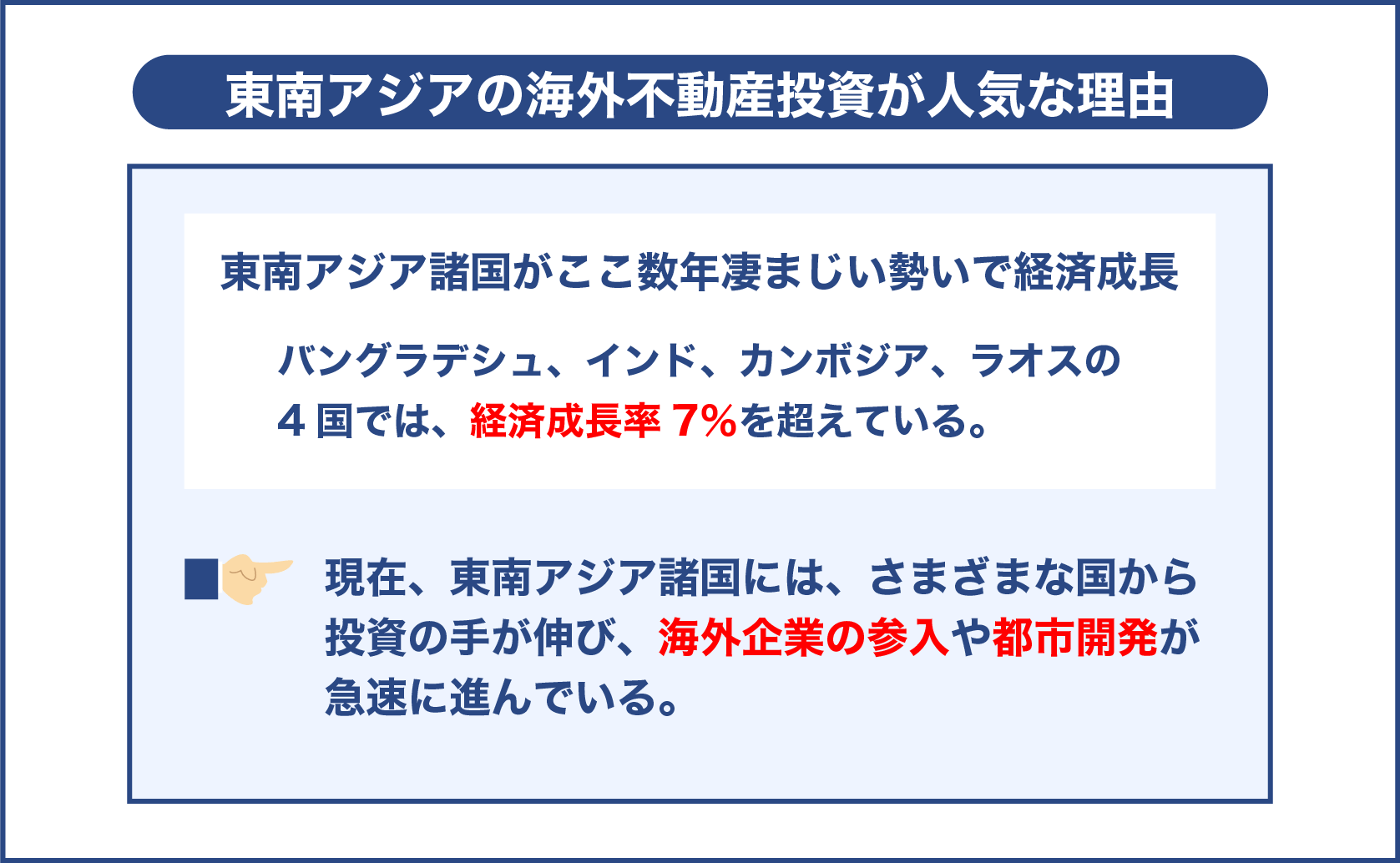 東南アジアの海外不動産投資が人気な理由