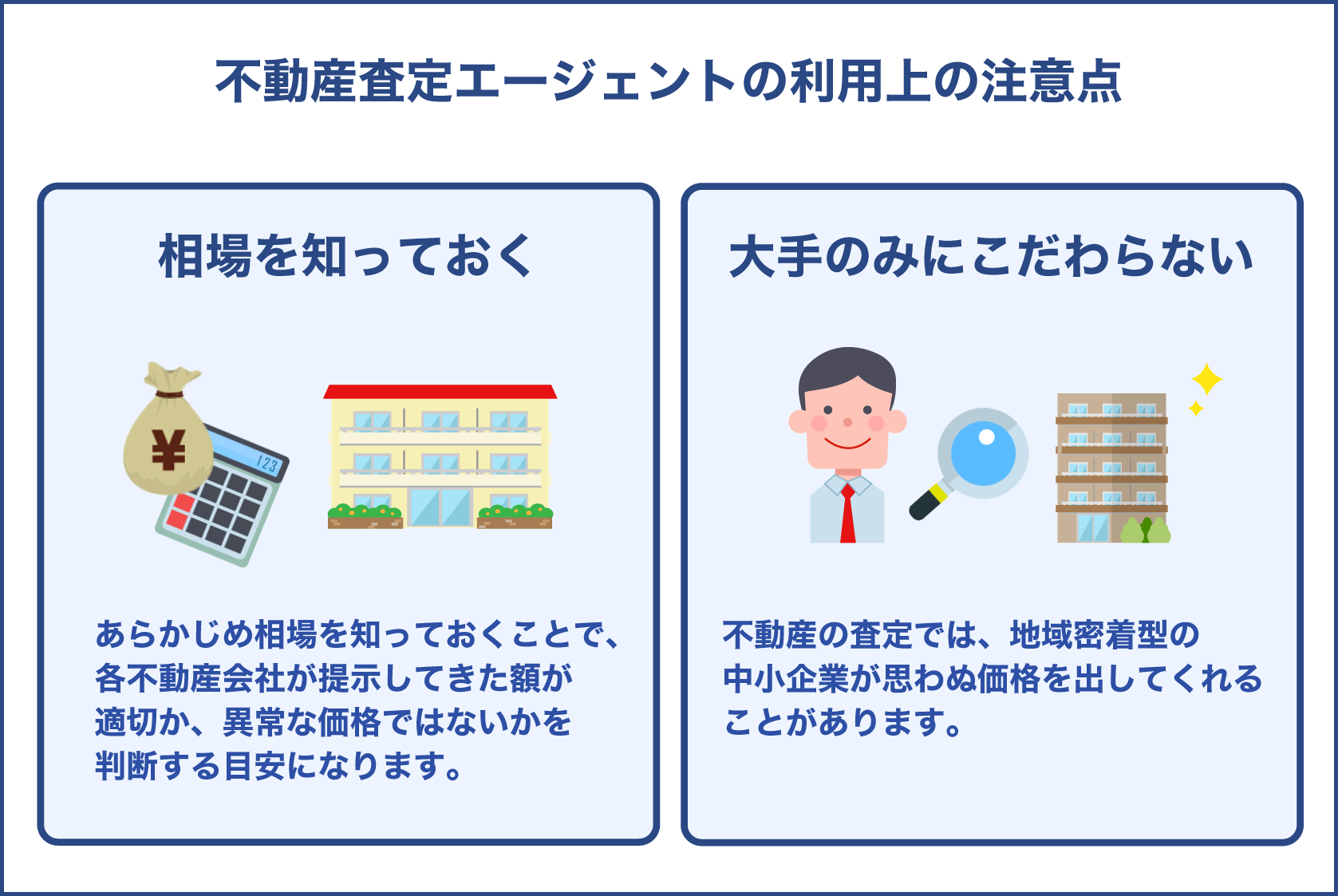 不動産査定エージェントの利用上の注意点