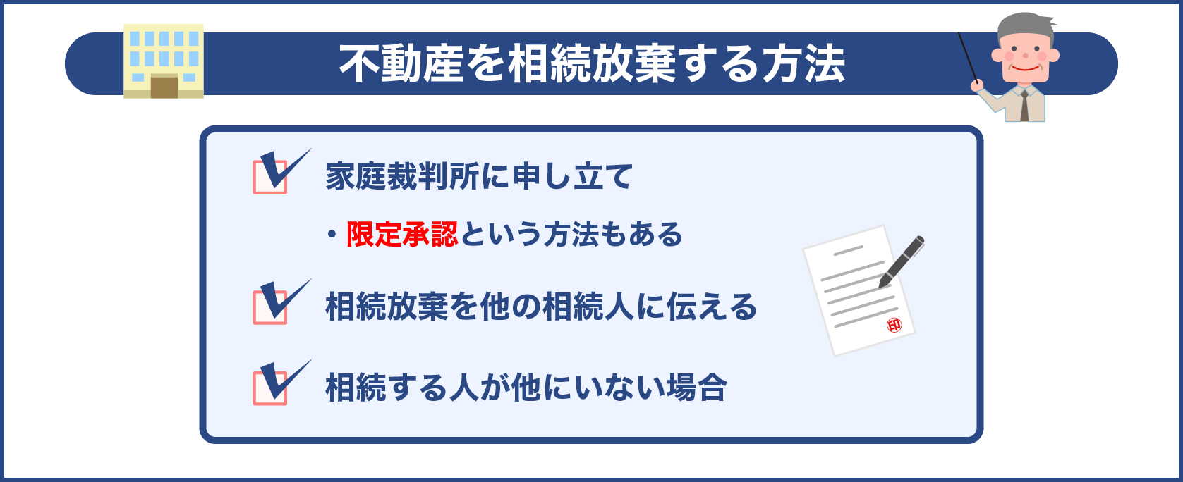 不動産を相続放棄する方法