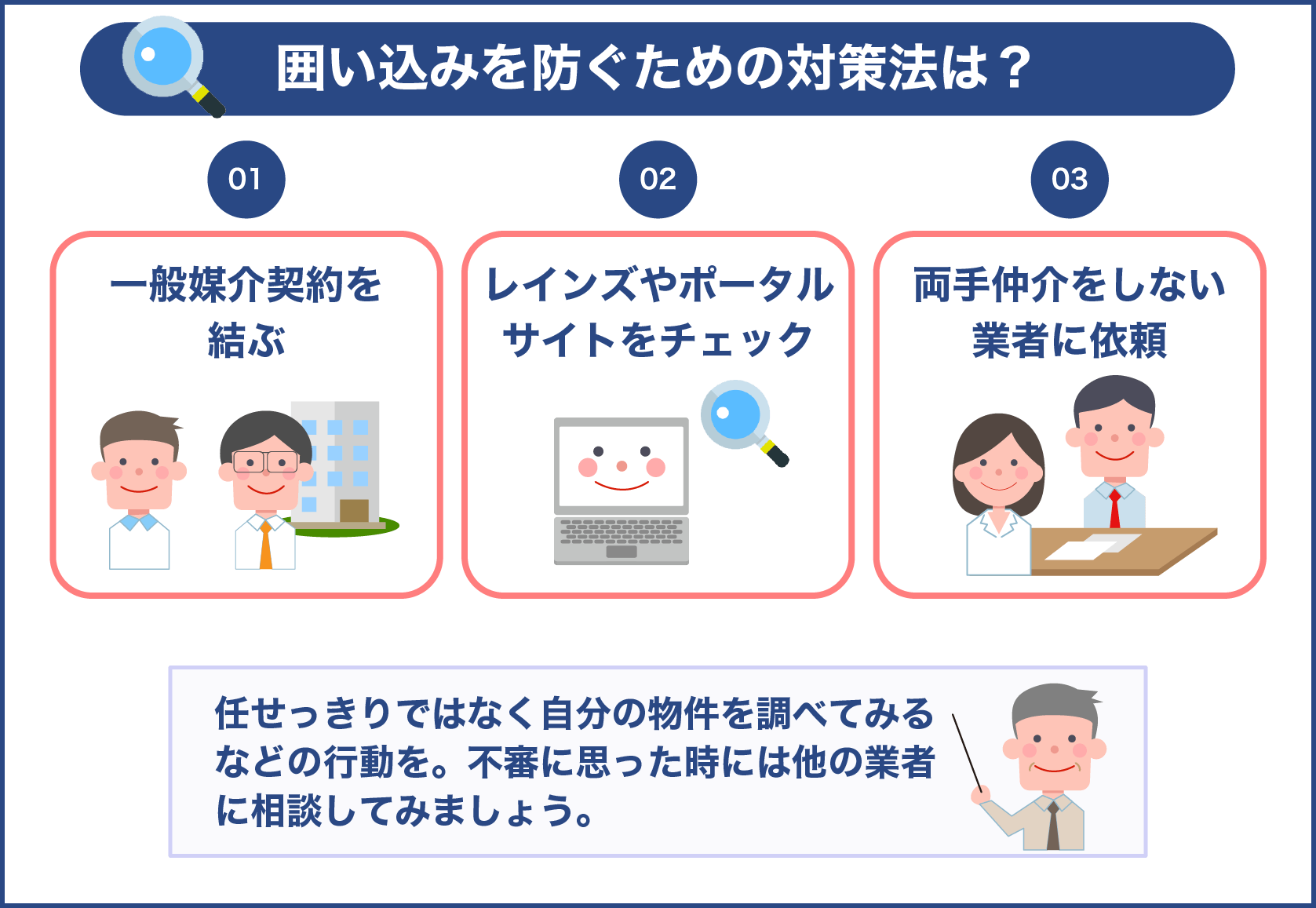 囲い込みを防ぐための対策法は？