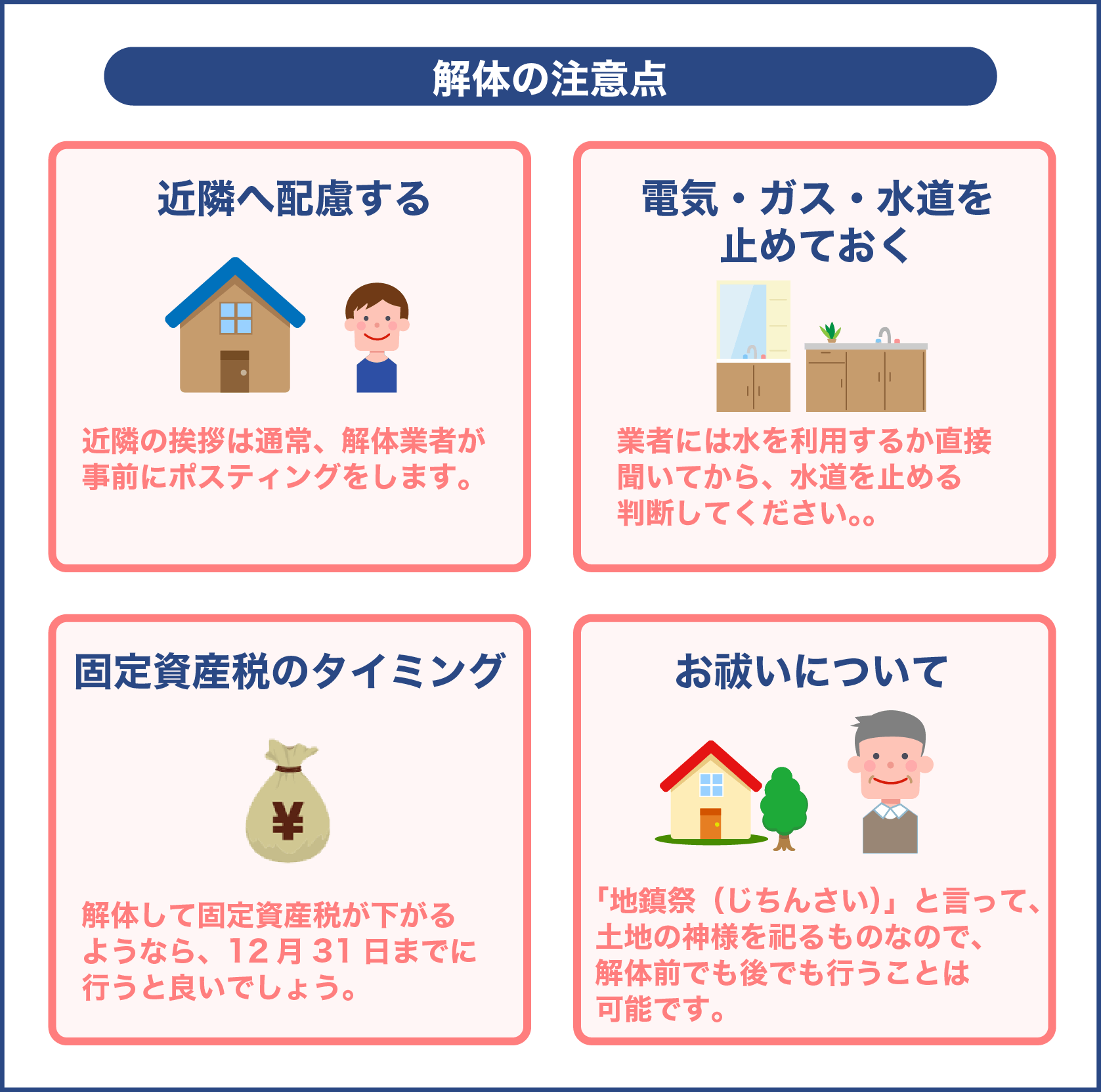 解体の注意点