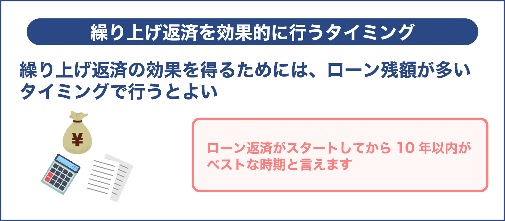 繰り上げ返済を効果的に行うタイミング