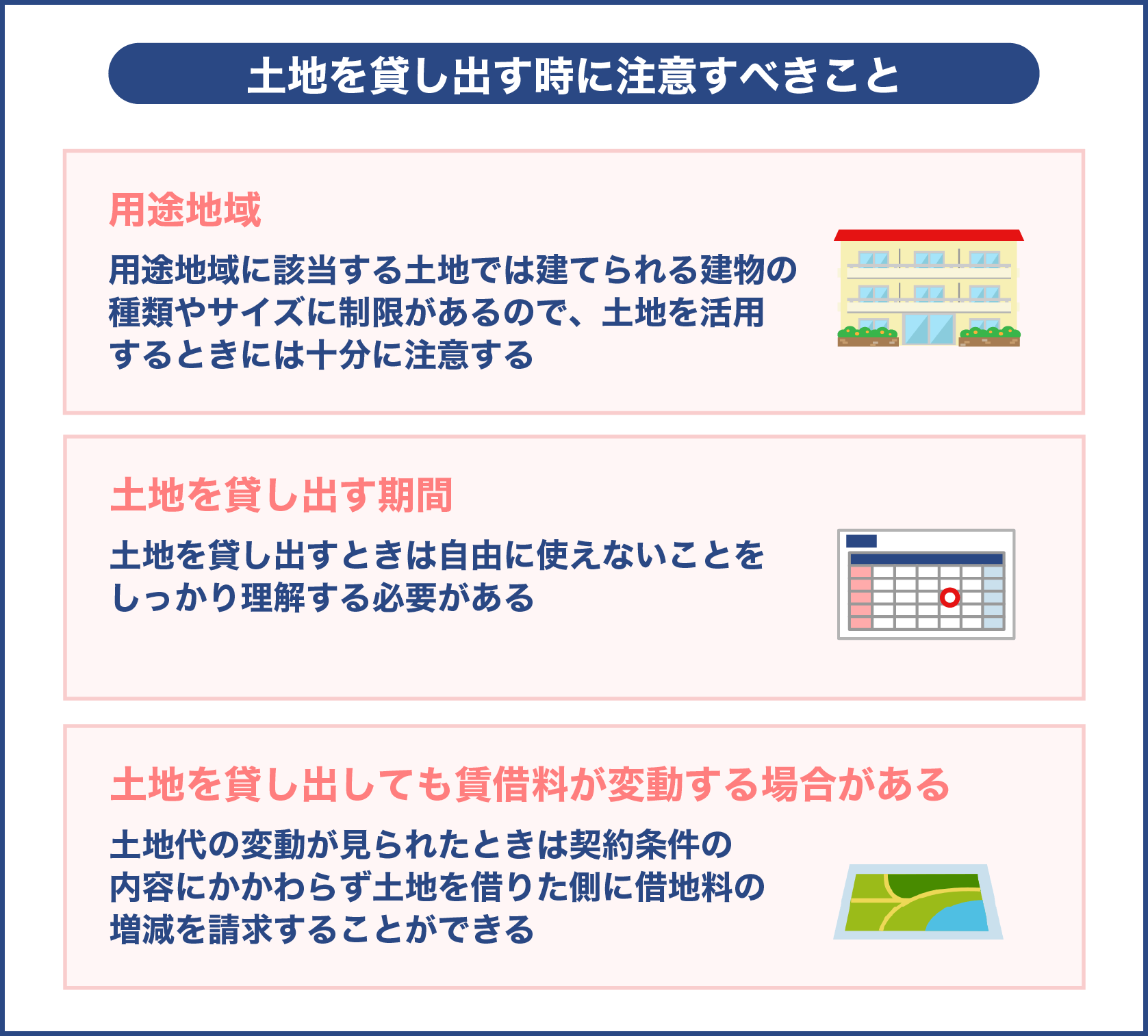 土地を貸し出す時に注意すべきこと