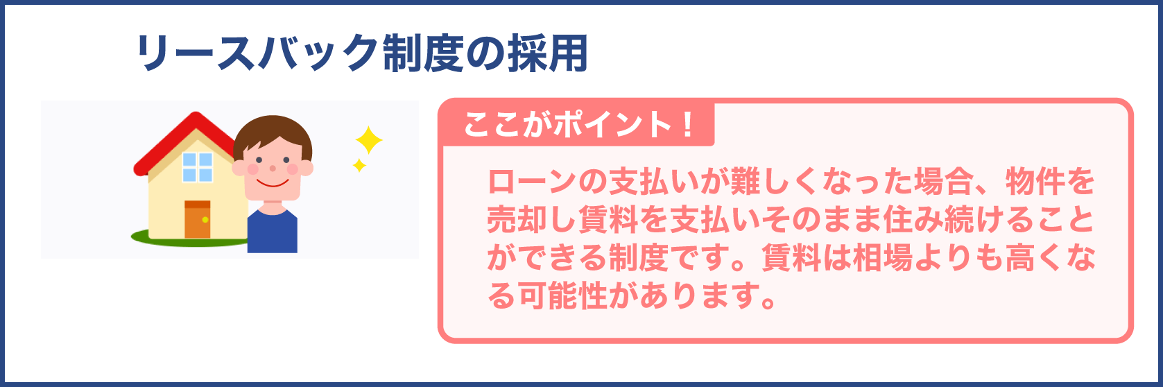 リースバック制度の採用