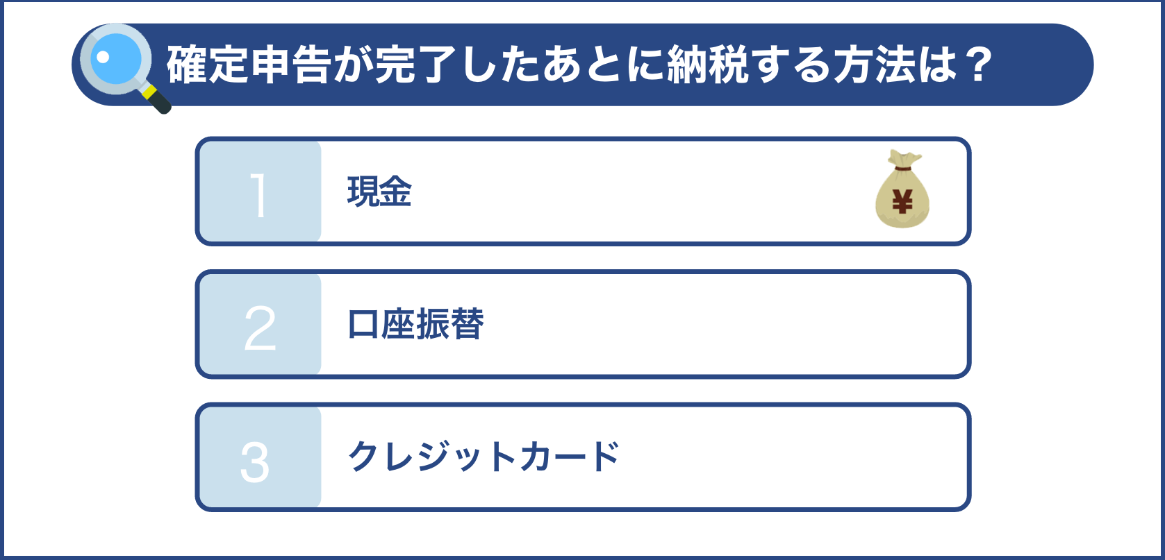 確定申告が完了したあとに納税する方法は？