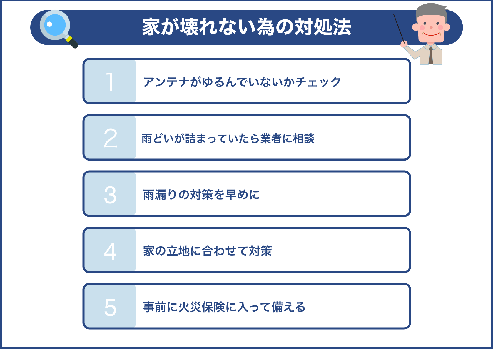 家が壊れない為の対処法