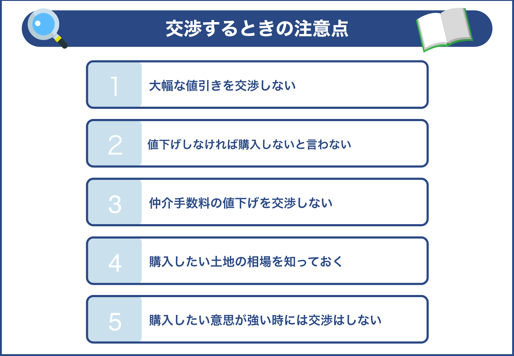 交渉するときの注意点