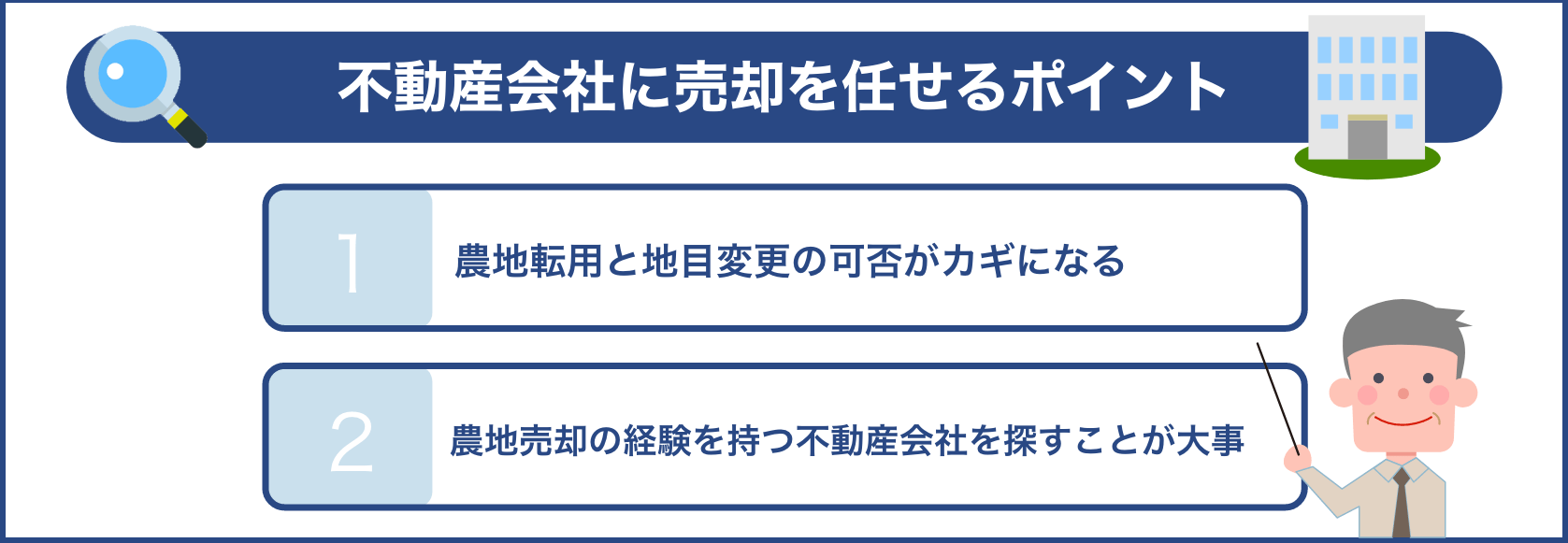 不動産会社に売却を任せるポイント