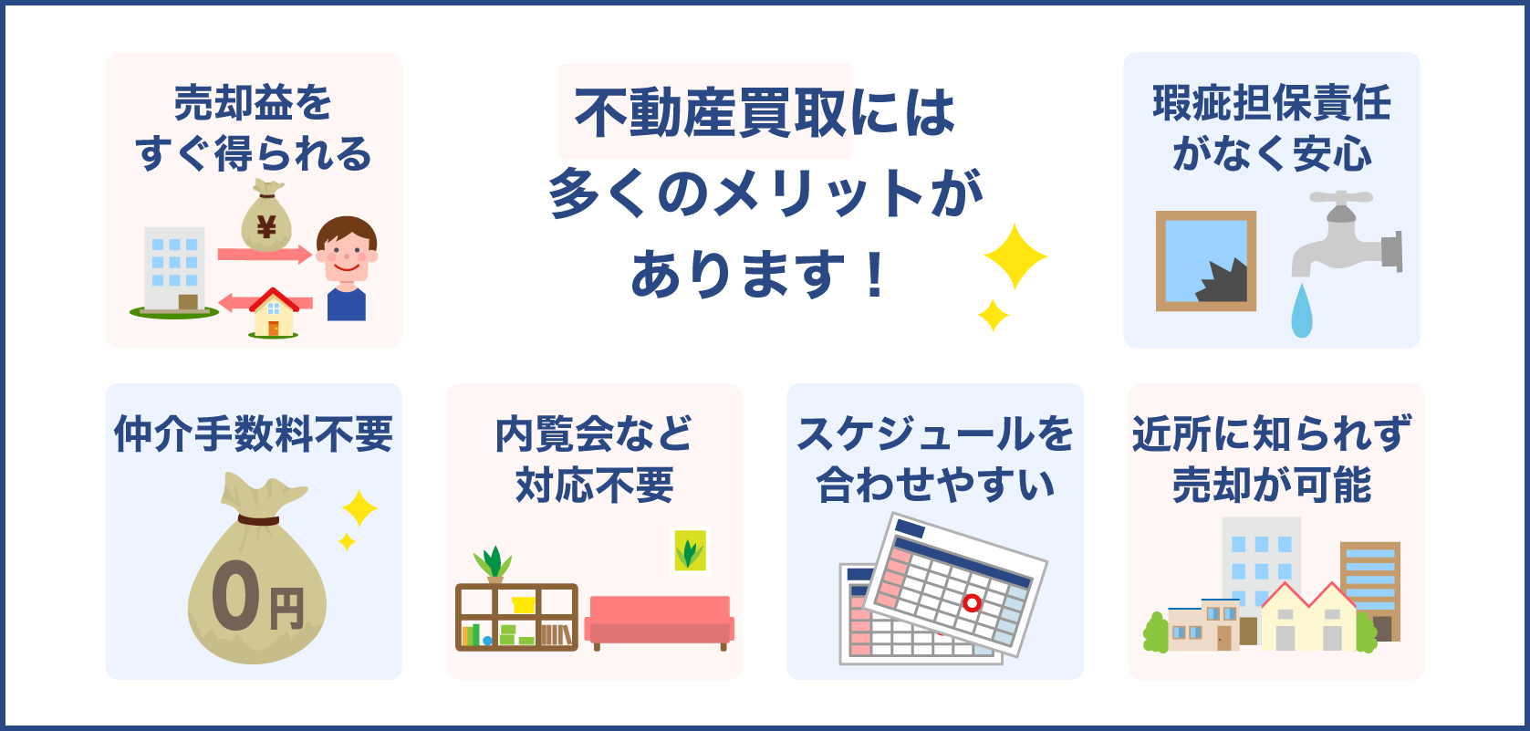 不動産買取には多くのメリットがある