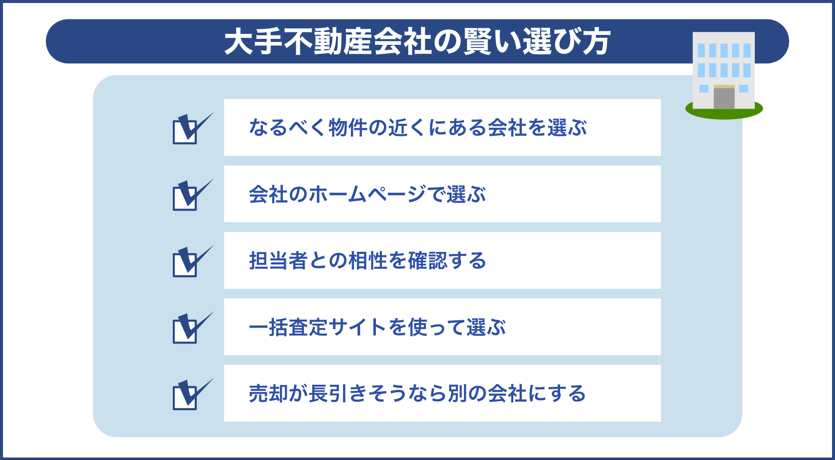 大手不動産会社の賢い選び方