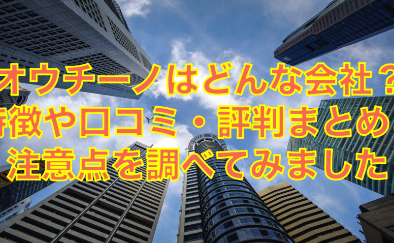 オウチーノはどんな会社？特徴や口コミ・評判まとめと注意点を調べてみた